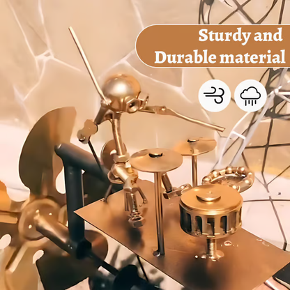 🎁Last Day: 50% OFF🔥🥁Handmade Metal Drummer Windmill