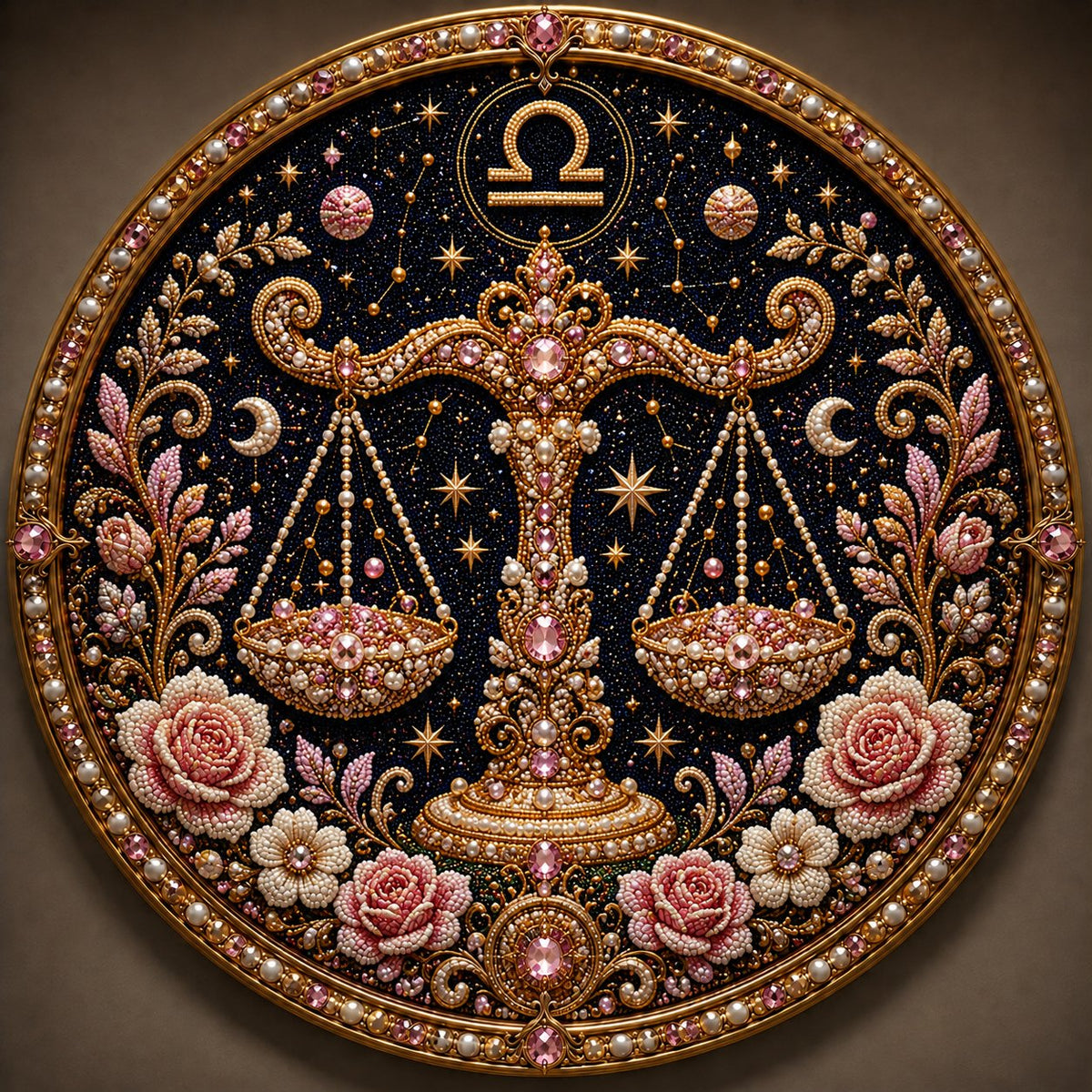 🔥49% OFF – ✨ Premium 3D Pearl 12 Zodiac Signs Art Kit | Luxury Flocked Canvas with Scratch-Resistant Non-Fading Pearl Beads DIY Handmade Astrology Decor ♈🌙💎