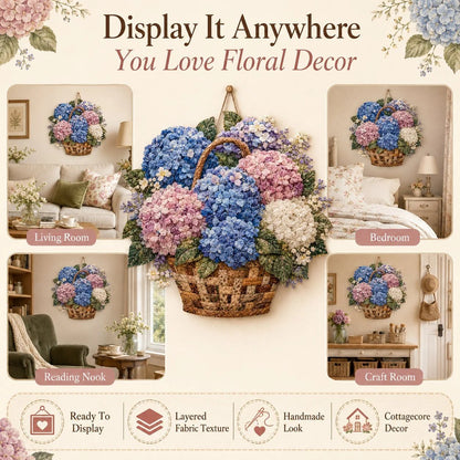 🔥HOT SALE🔥🌸🧵 Premium Floral Basket Patchwork DIY Kit | High-Quality Layered Fabric Bouquet with Raised Petals & Woven Basket Details ✨