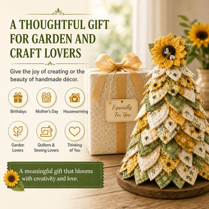 🔥LAST DAY 50% OFF -🌻Sunflower Bee Garden Tree DIY Kit-Handmade Fabric Tabletop Tree Decor
