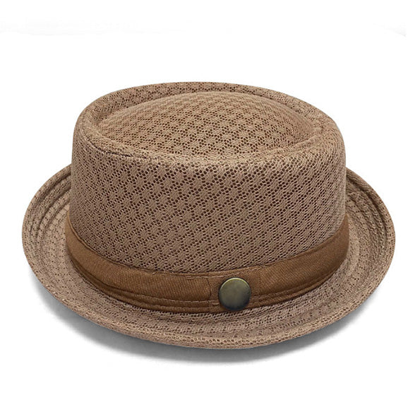 Unisex Breathable Mesh Pork Pie Hat