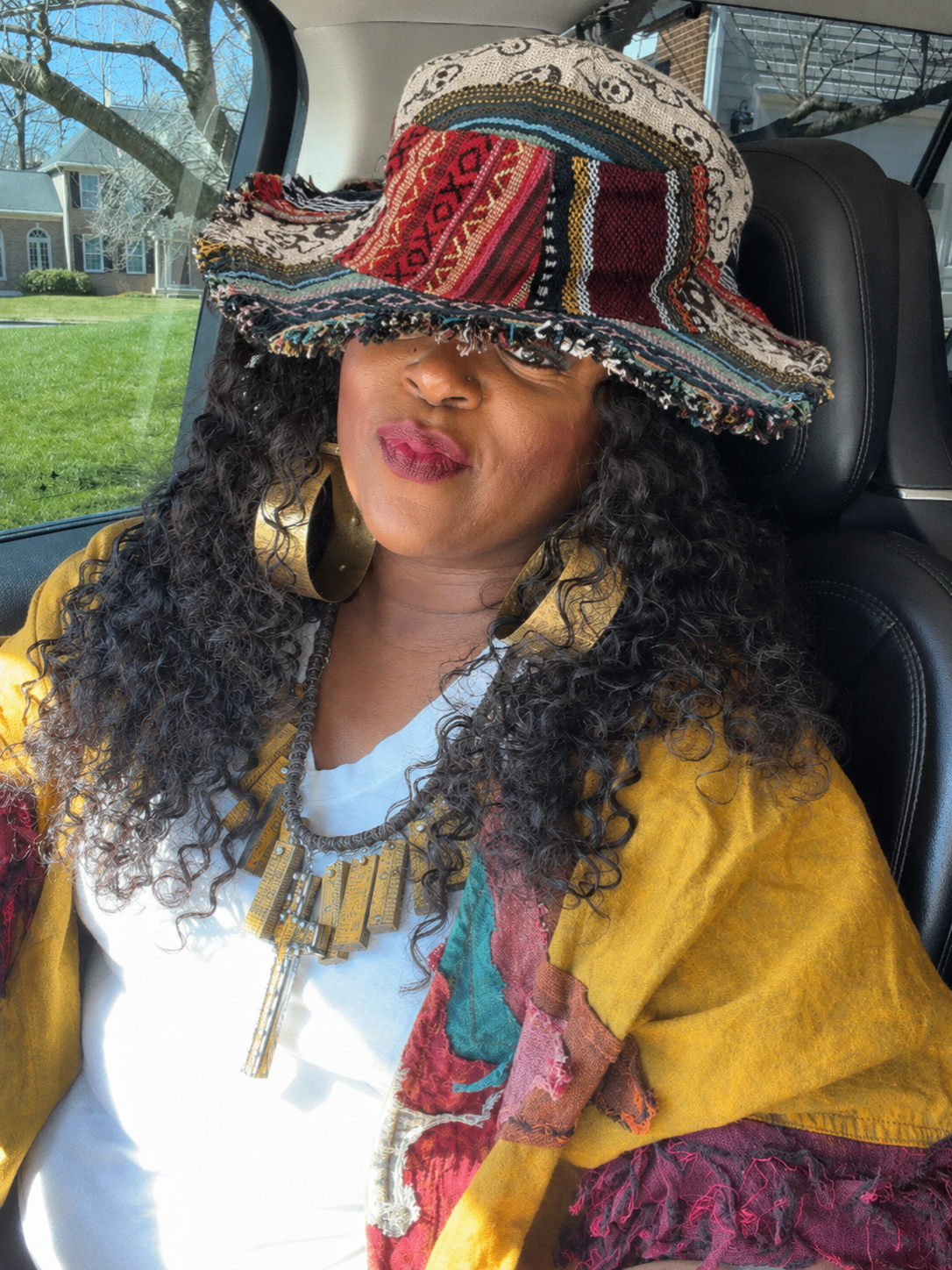 🔥Handmade Frayed Patchwork Bucket Hat
