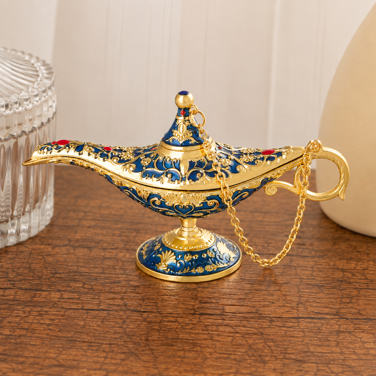 🪔 Vintage Genie Lamp – Magical Decor & Incense Burner