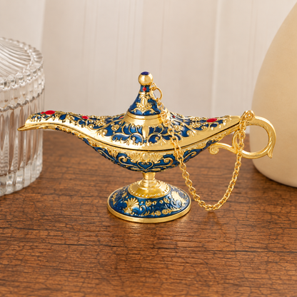 🪔 Vintage Genie Lamp – Magical Decor & Incense Burner
