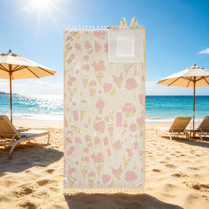 🌊🏖️Beach Towel & Bag in One ✨ 2-in-1 Convertible Design