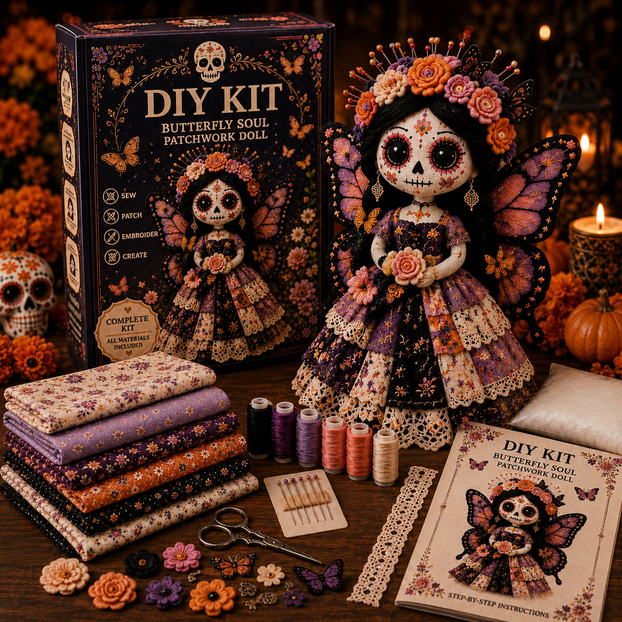 ⏳Time-Limited Special⏰Skeleton bride craft kit – complete, detailed, perfect for Halloween decor!