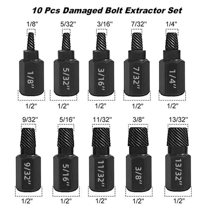 🔩 10Pcs Broken Head Screw Hexagon Socket Bolt Removal Tool