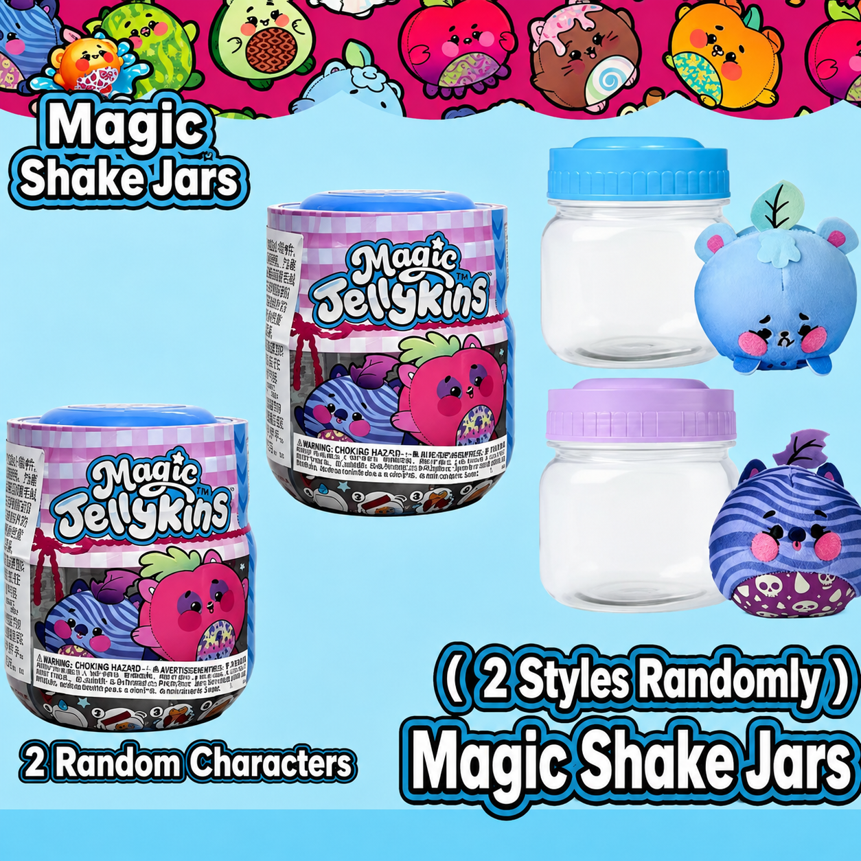 ✨ Magic Jellykins Water Reveal Squishy Plush Toy - 16 Styles to Collect