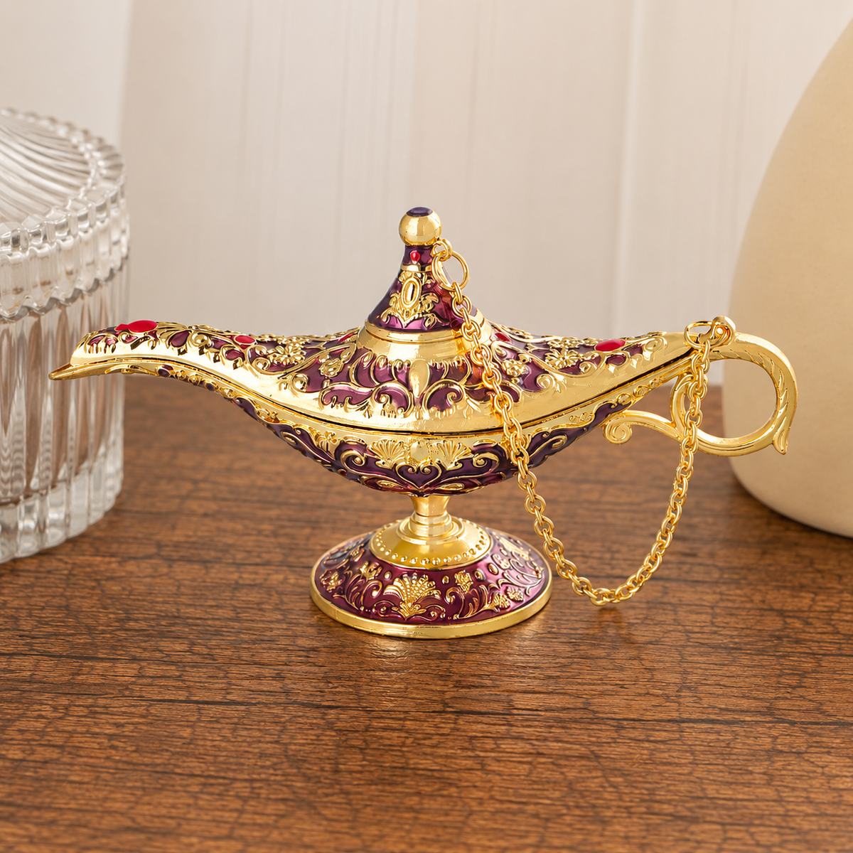 🪔 Vintage Genie Lamp – Magical Decor & Incense Burner