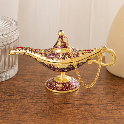 🪔 Vintage Genie Lamp – Magical Decor & Incense Burner