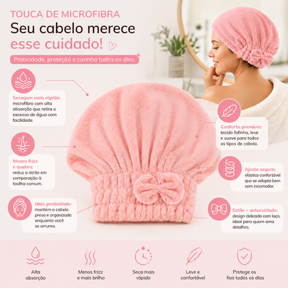 🎀 Coral Velvet Cute Bow Bath Cap – Buy 1 Get 1 FREE