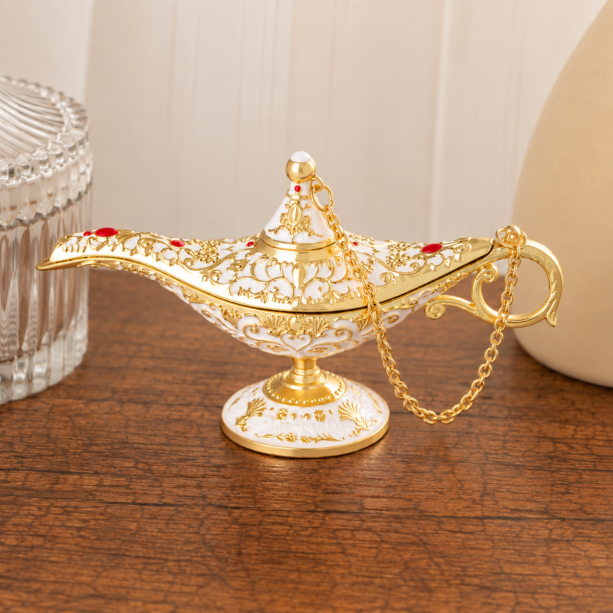 🪔 Vintage Genie Lamp – Magical Decor & Incense Burner