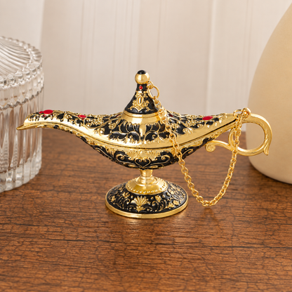 🪔 Vintage Genie Lamp – Magical Decor & Incense Burner