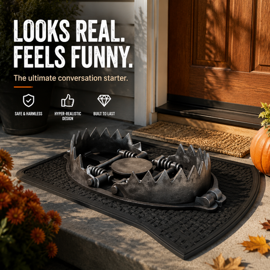🔥 Limited Time Deal – 3D Bear Trap Reaction Doormat | Realistic Funny Prank Door Mat That Makes Everyone Look Twice( 2D printing)