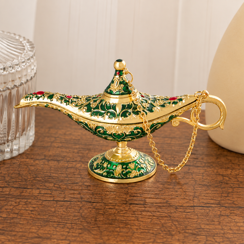 🪔 Vintage Genie Lamp – Magical Decor & Incense Burner