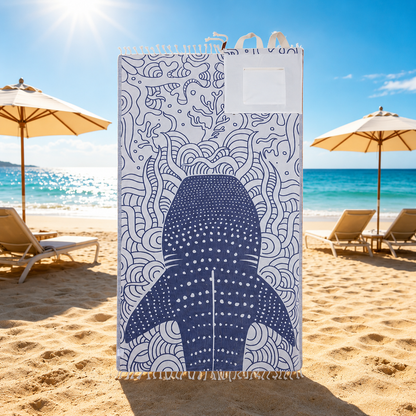 🌊🏖️Beach Towel & Bag in One ✨ 2-in-1 Convertible Design