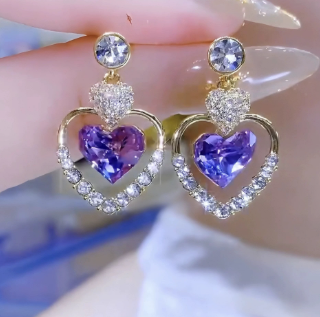 💎 LIMITED-TIME BUY 1 GET 1 FREE! ✨ Women’s Sparkling Double Heart Drop Earrings – Dazzling, Lightweight, Romantic ❤️