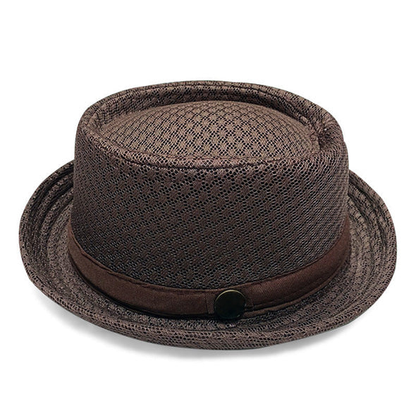 Unisex Breathable Mesh Pork Pie Hat
