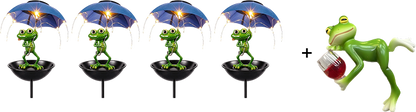 🐸✨ Magical frog decoration with night light – weatherproof & cute!