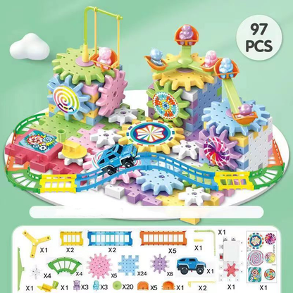 Children's Assembled Electric Gear Building Blocks