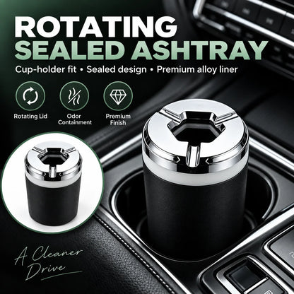 Vehicle-Mounted Rotating Sealed Lid Car Ashtray