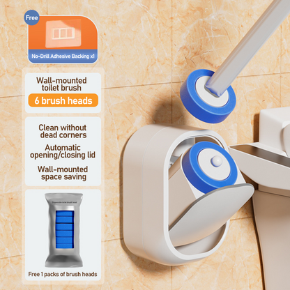 🚽 Disposable Toilet Brush System with Replaceable Cleaning Refills ✨