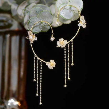 Buy One Get One Free！✨Butterfly Tassel Style Zircon Earrings | Perfect Gift🎁