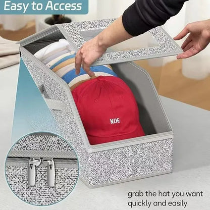 🔥Stackable Hat Storage Boxes for Baseball Caps
