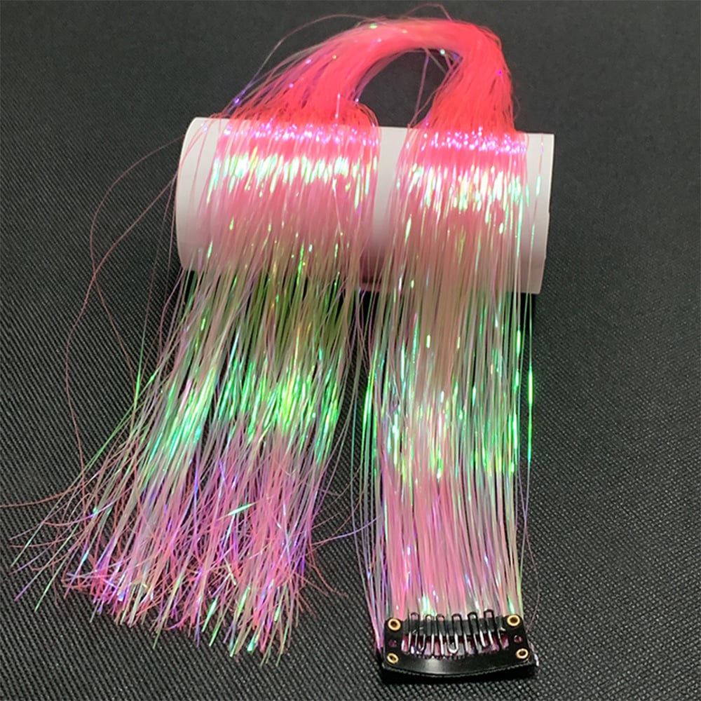 Sparkling Fairy Hair Tinsel Extensions 🌈 Heat-Resistant Glitter Strands for Women ✨