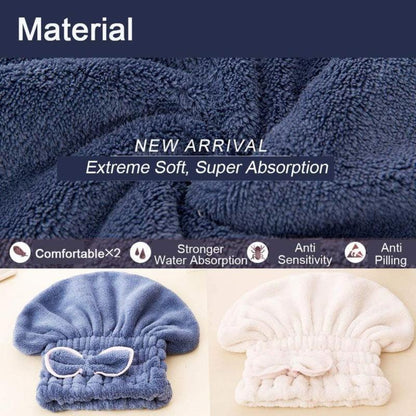 🔥Microfiber Hair Towel Caps, Extrame Soft & Ultra Absorbent, Fast Drying Hair Drying Caps Towel Turban Wrap for Wet Hair Women Light Shiny