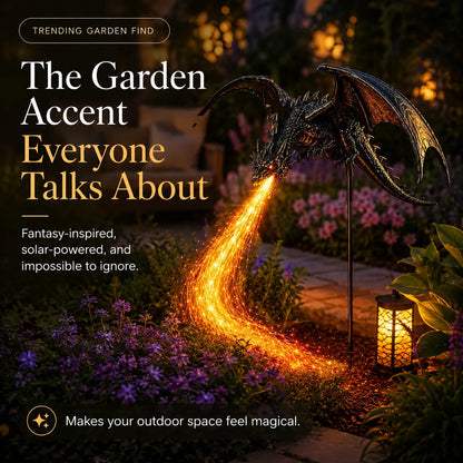 ⏳ Last Day 49% OFF – 👼🐉Solar Dragon Fire Garden Light🔥