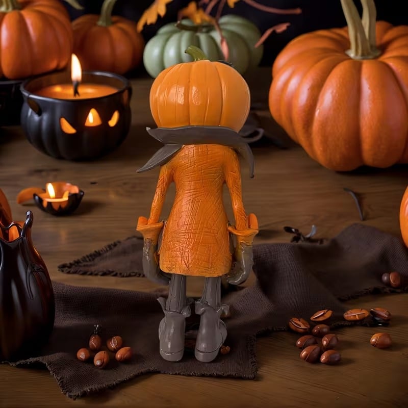 🎁🎉 50% OFF This Week! 🌟👻 Halloween Pumpkin Man Figurine 🎃