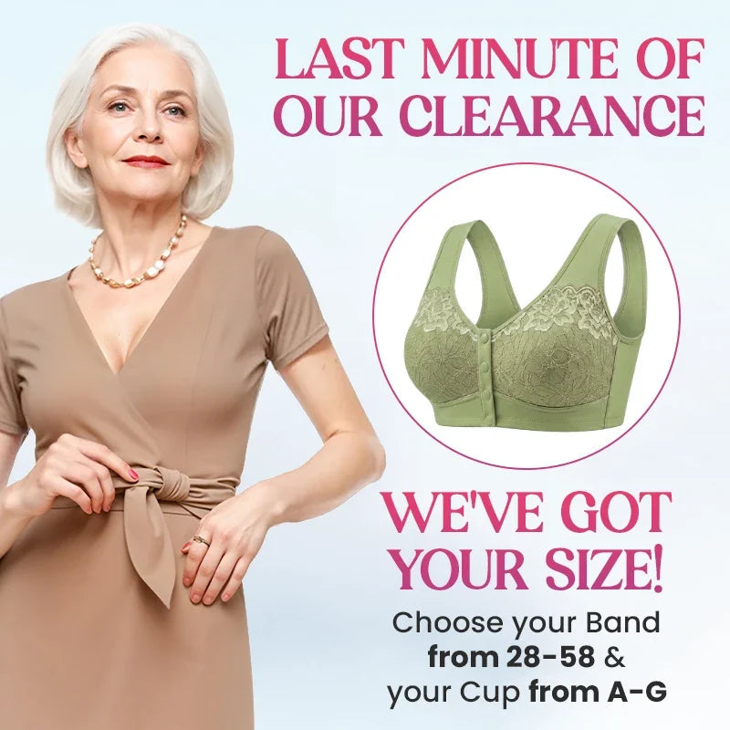 Posy Bra - Front Closure Breathable Cotton Lifting Bra for Seniors