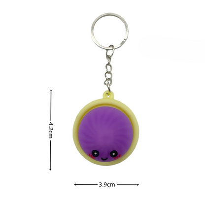 Buy 1 get 1 free!🥟Cute Dumpling Pressable Fidget Keychain-touch sensing light