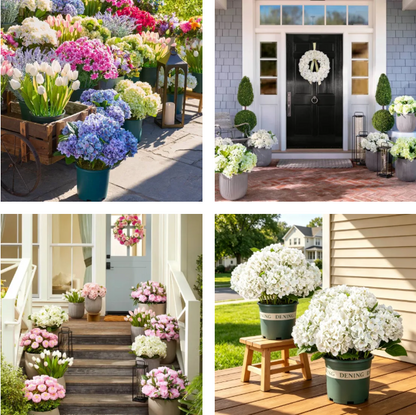 🔥Last Day 70% OFF🔥Artificial Outdoor Hydrangea Flowers - UV resistant, Waterproof, Windproof
