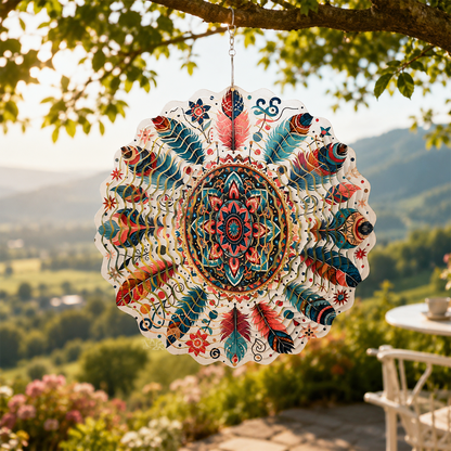 ✨3D Rotating Wind Spinner🏡Metal Garden Hanging Decor for Patio & Yard