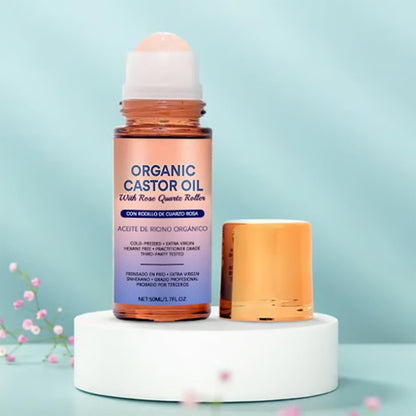 🌿 Refresh & Revive - ✨ Organic Castor Oil Roll-On - For Radiant Skin, Lush Hair & Relaxation