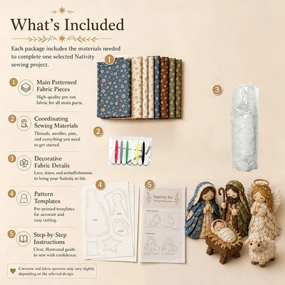 ✨ DIY Patchwork Nativity Scene Sewing Kit