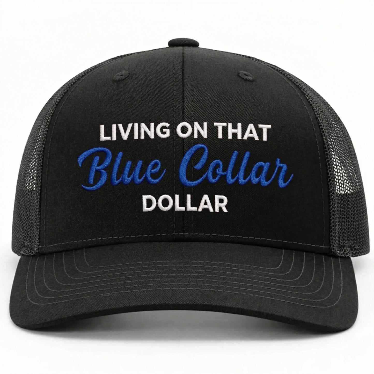 🔥🛠️🧢Blue Collar Dollar Trucker Hat – Proud Workwear Cap