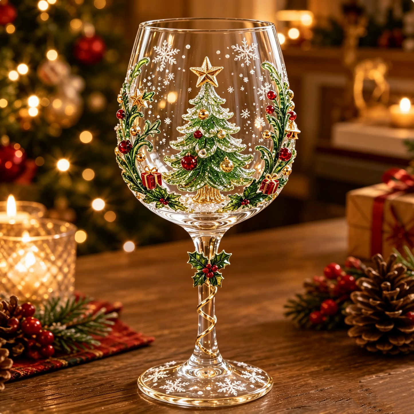 💥 Last Day 49% OFF – 🔥🎁Christmas 3D Wine Glass Collection Gift Box Set✨