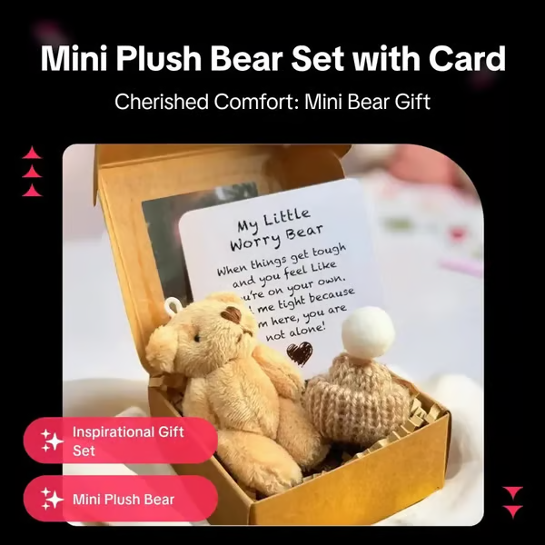 ⏰Final 3 Hours: Only $9.99🎉🎁Handmade Mini Plush Teddy Bear in Box