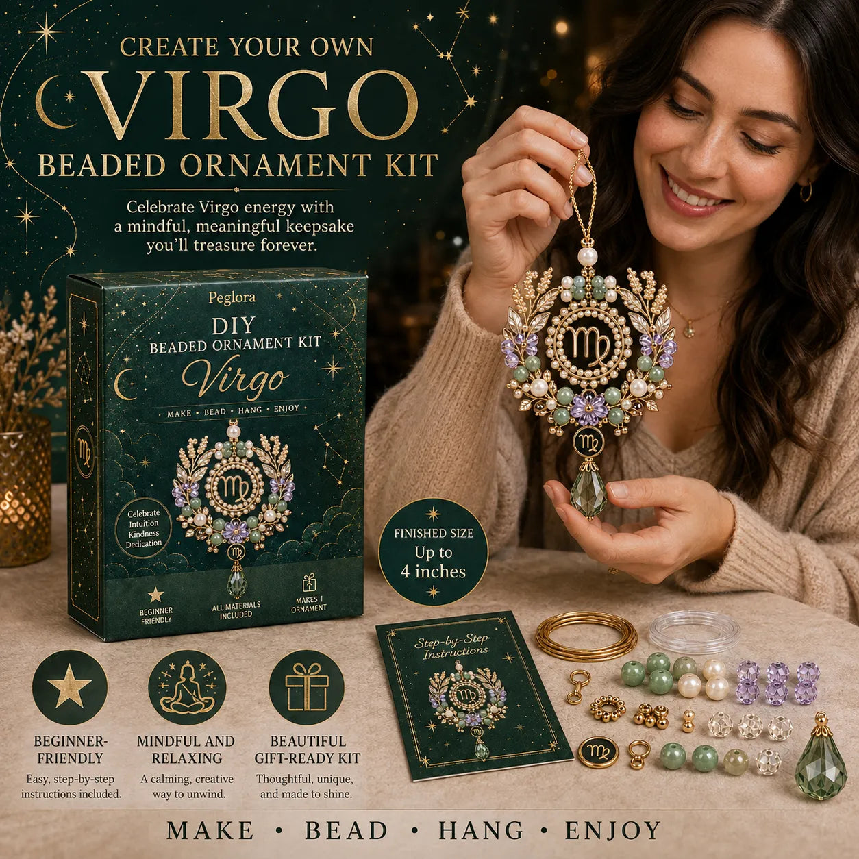 ✨ Zodiac Blessing Beaded Ornament DIY Kit