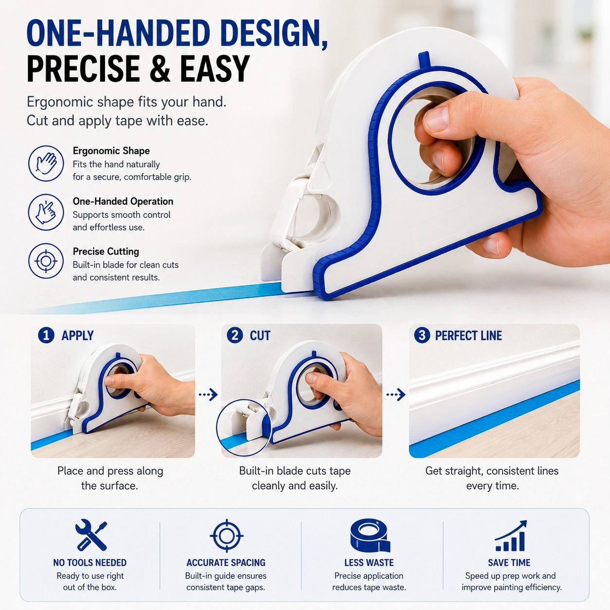 🏠High-efficiency Painter Masking Tape Applicator