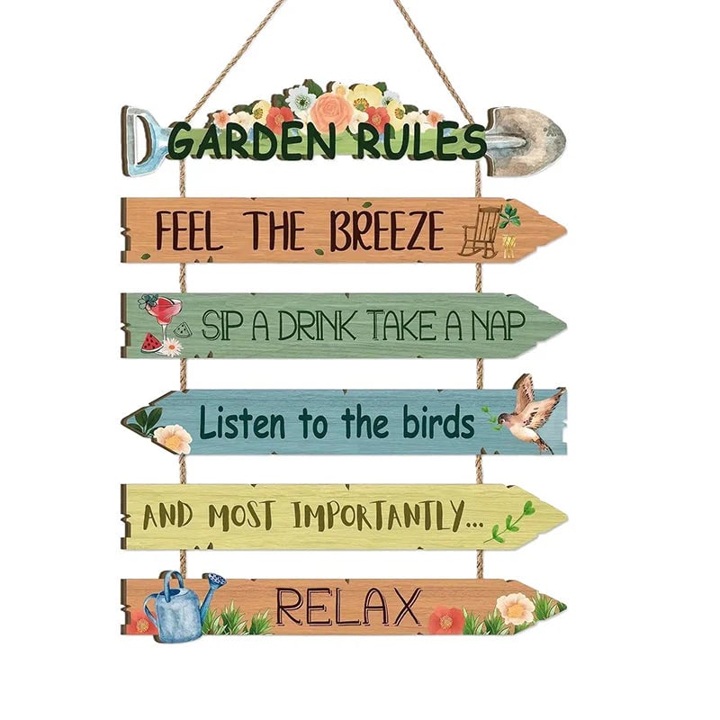 🏡✨Vintage Rustic Wooden Garden Hanging Plaque 🌿