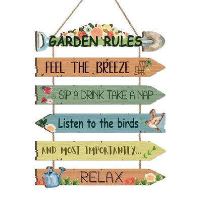 🏡✨Vintage Rustic Wooden Garden Hanging Plaque 🌿
