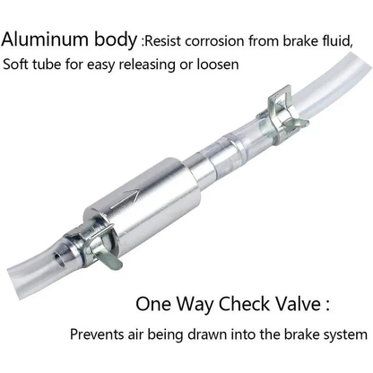 💥Brake Bleeder Hose - One Way Check Valve Tube Bleeding Tool Kit For Car Motorcyle Clutch