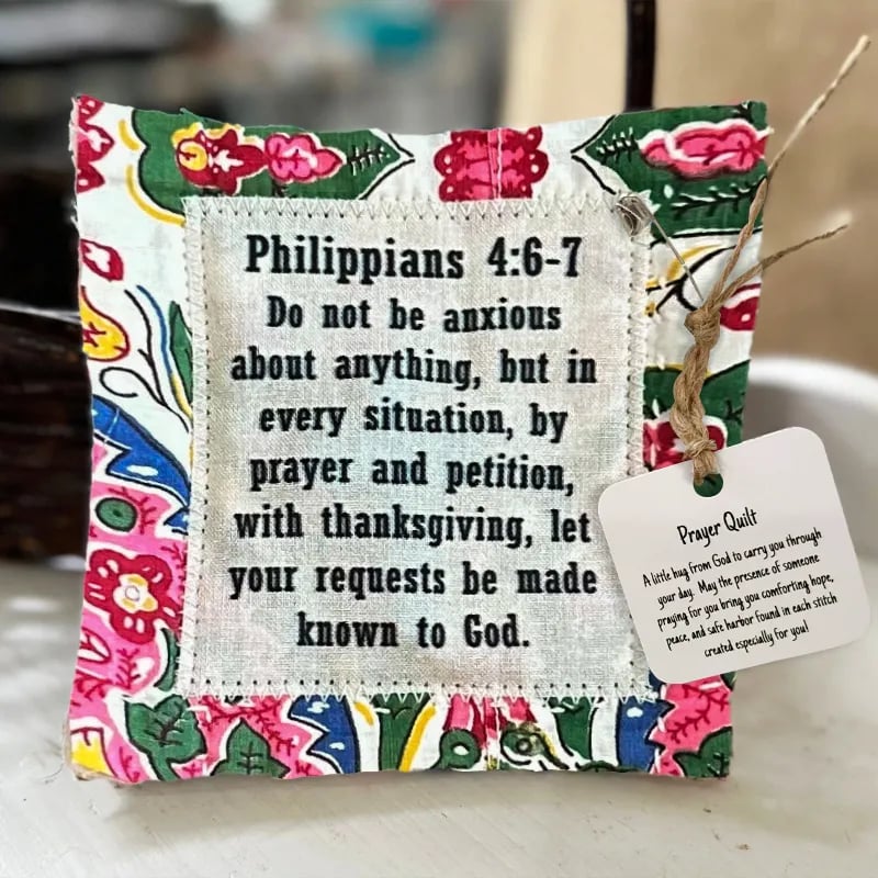 🔥Limited Time Buy 1 Get 1 Free🔥✝️Best Encouraged And Blessed Gift-Prayer Quilt with cross inside