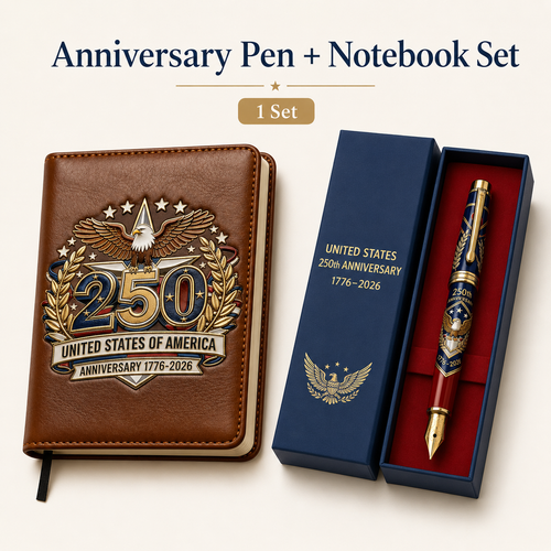 USA 250th Anniversary Notebook &amp; Pen Set A Meaningful Patriotic Gift🎁