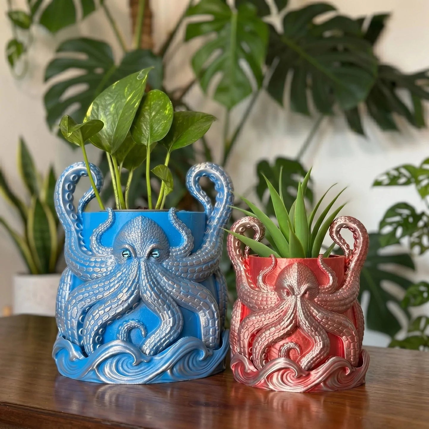 🥳3D Printed Kraken Planter – Octopus Planter with Tray🔥BUY 2 GET 10% OFF