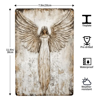 🔥Last Day 49% OFF -Rustic Guardian Angel Metal Wall Art